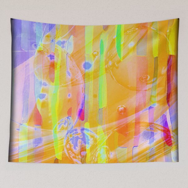 Item preview, Abstract Art Print Rainbow Colors Paint Dripping Splats designed and sold by Mary Riley.