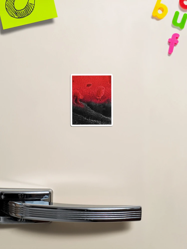 Aperçu 1 sur 3. Magnet avec l'œuvre 010 Rouge noir créée et vendue par AlgorithmAB.
