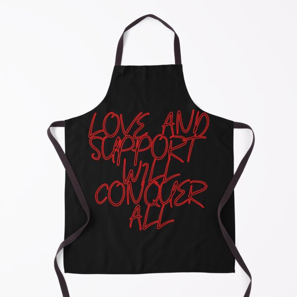 Item preview, LOVE AND SUPPORT WILL CONQUER ALL in red text designed and sold by Graykat.