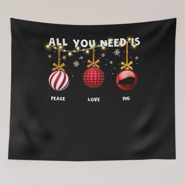 Item preview, Funny Christmas Dog Shirt Peace love Pig Lover Gift designed and sold by UriahKoch.
