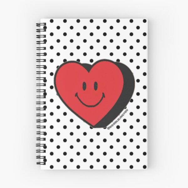 Item preview, RED HAPPY HEART BLACK DOTS designed and sold by DOODLELINGYOU.