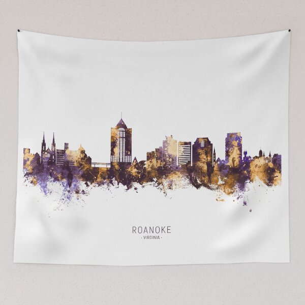 Item preview, Roanoke Virginia Skyline designed and sold by ArtPrints.