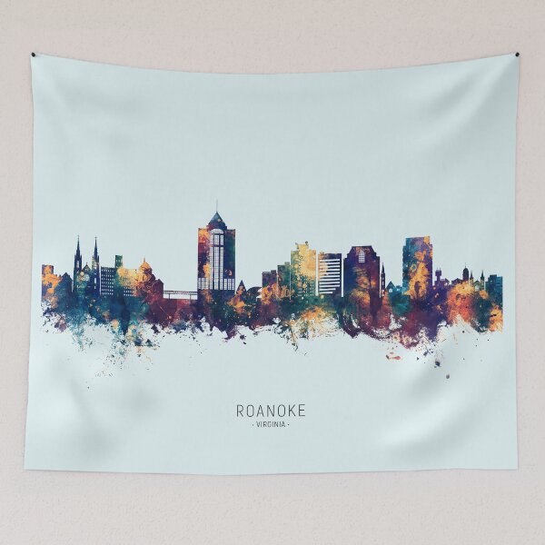 Item preview, Roanoke Virginia Skyline designed and sold by ArtPrints.