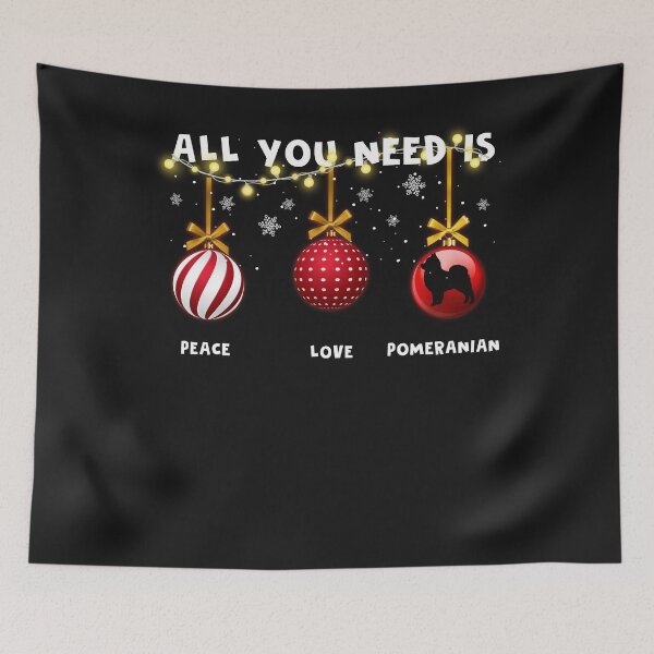 Item preview, Funny Christmas Dog Shirt Peace love Pomeranian Lover Gift designed and sold by UriahKoch.