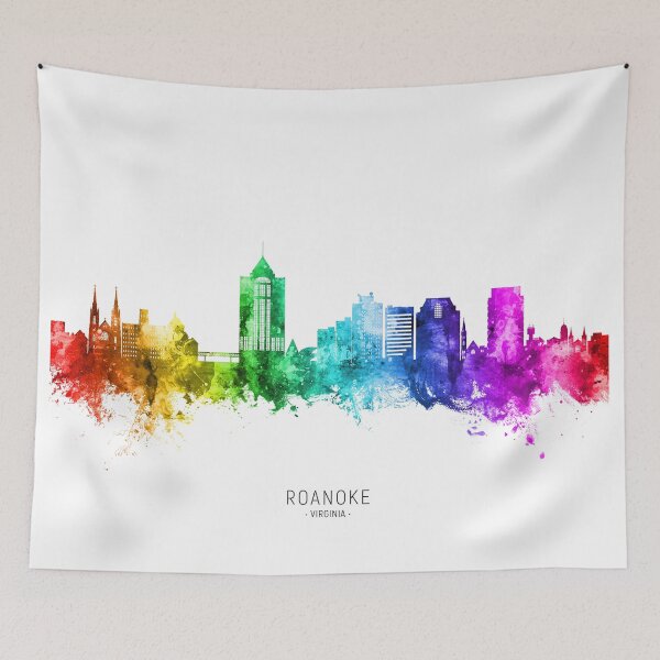 Item preview, Roanoke Virginia Skyline designed and sold by ArtPrints.
