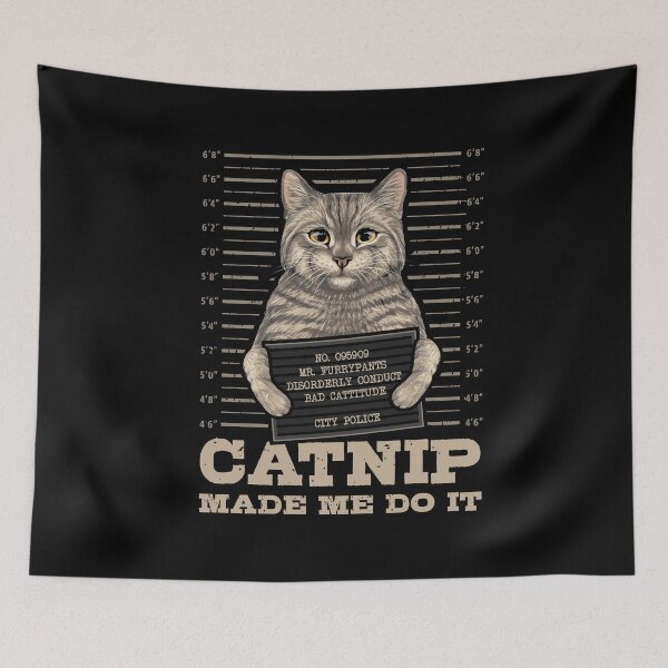 Item preview, Catnip made me do it Funny Cat designed and sold by Hananiah Merch.
