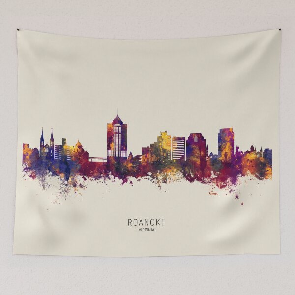 Item preview, Roanoke Virginia Skyline designed and sold by ArtPrints.