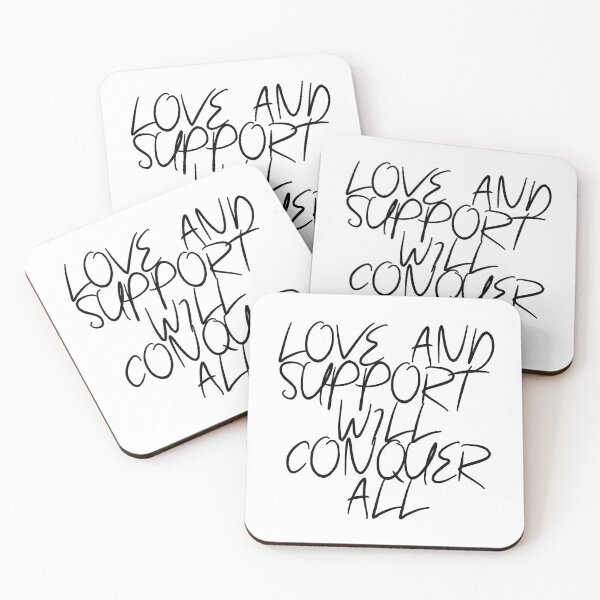 Item preview, Love and support will conquer all in black designed and sold by Graykat.