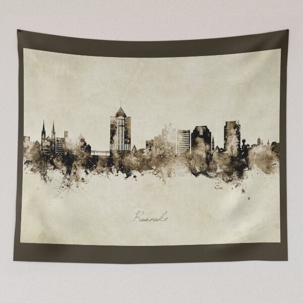 Item preview, Roanoke Virginia Skyline designed and sold by ArtPrints.