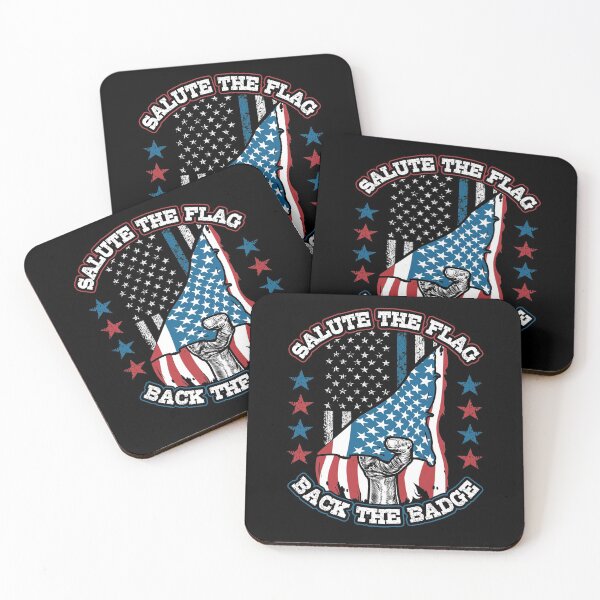 Item preview, Salute the Flag Back the Badge designed and sold by Hananiah Merch.