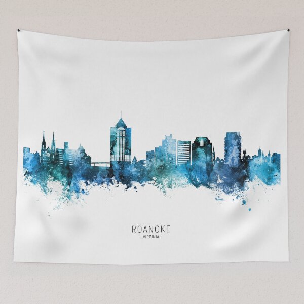 Item preview, Roanoke Virginia Skyline designed and sold by ArtPrints.