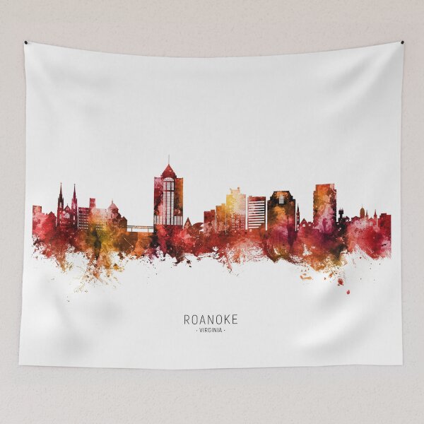 Item preview, Roanoke Virginia Skyline designed and sold by ArtPrints.
