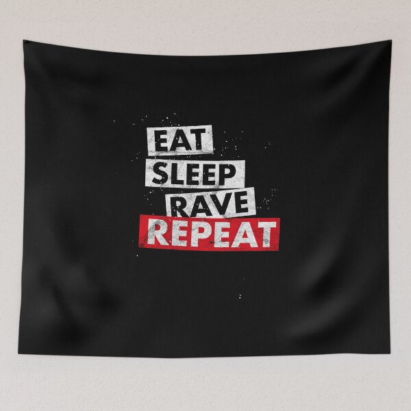 Item preview, Eat Sleep Rave Repeat Techno Afterhour MDMA Vintage design designed and sold by A-Fashion.