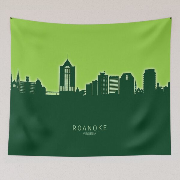 Item preview, Roanoke Virginia Skyline designed and sold by ArtPrints.
