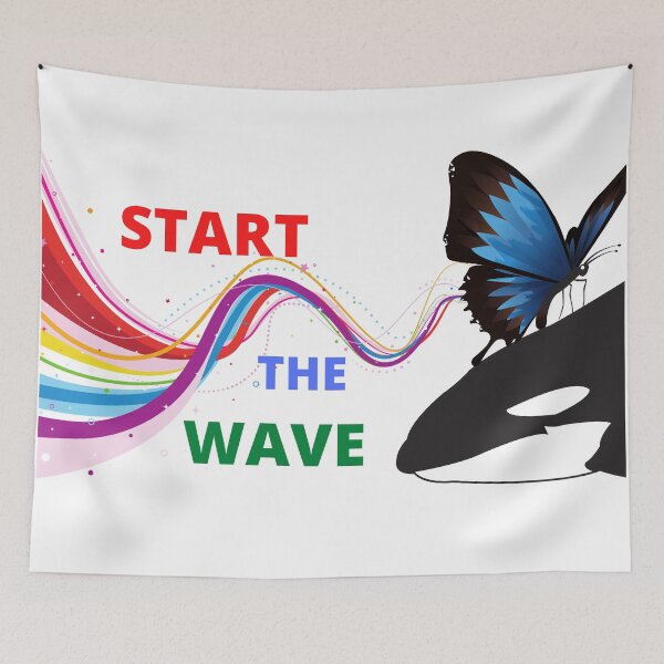 Item preview, Start the wave orca and butterfly designed and sold by mikoala50.