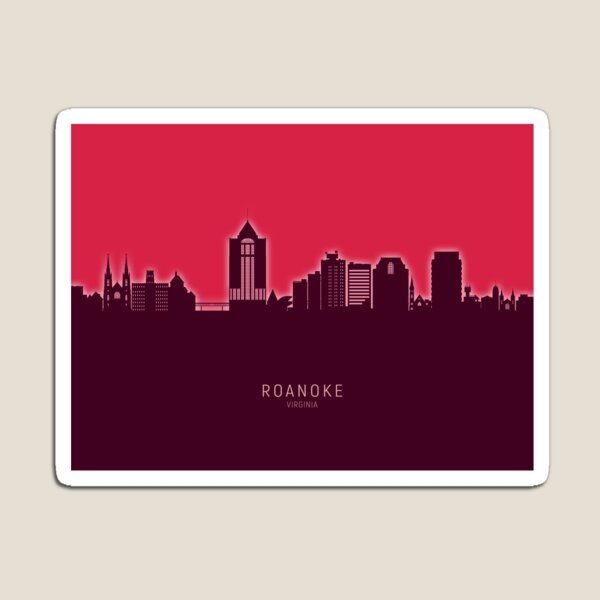 Item preview, Roanoke Virginia Skyline designed and sold by ArtPrints.