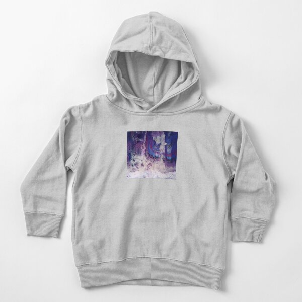 Purple Suds Acrylic Pour Painting Toddler Pullover Hoodie
