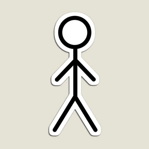 Faceless Stickman (in Black) - Simple Sticker for Sale by Store Of  Creations