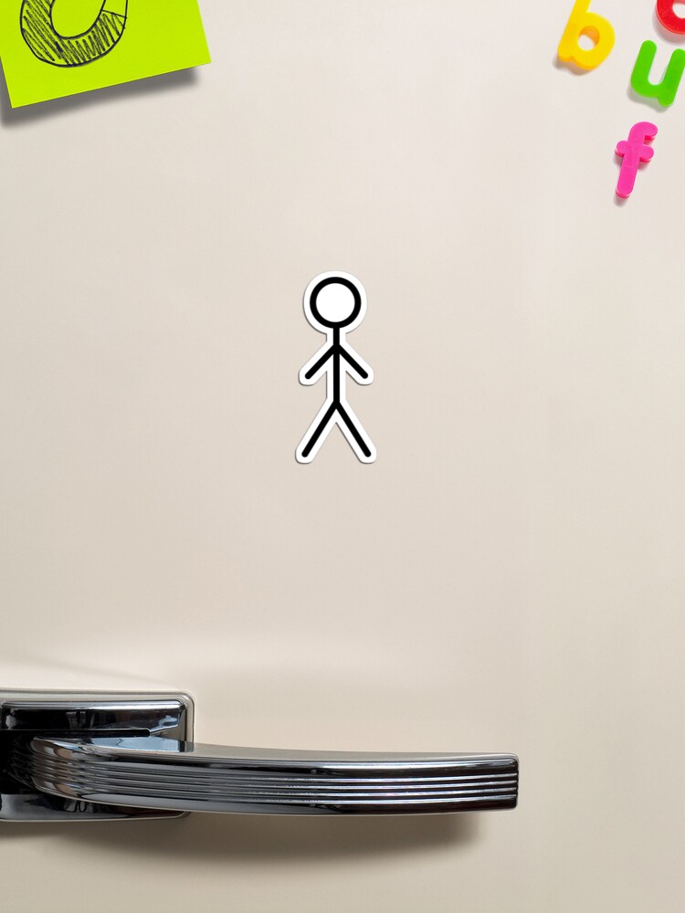 Faceless Stickman (in Black) - Simple Sticker for Sale by Store Of  Creations