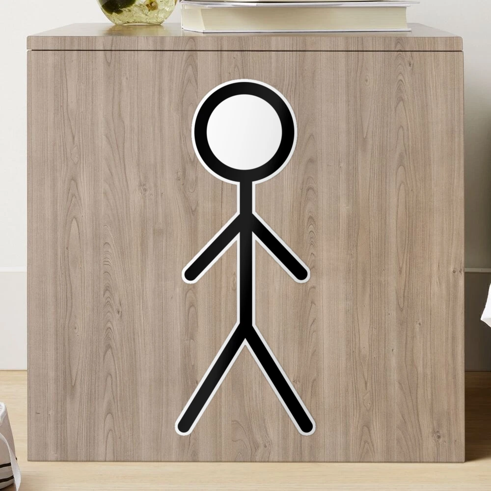 Faceless Stickman (in Black) - Simple Sticker for Sale by Store Of  Creations