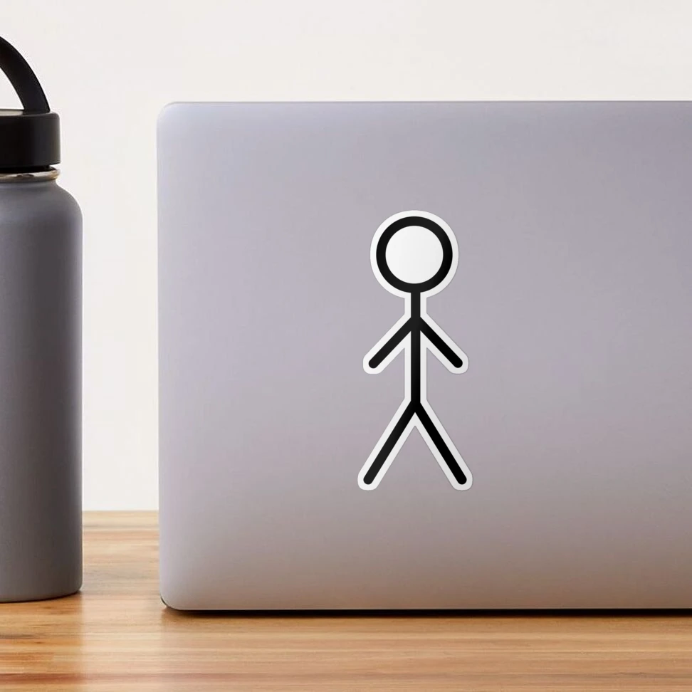 Faceless Stickman (in Black) - Simple Sticker for Sale by Store Of  Creations