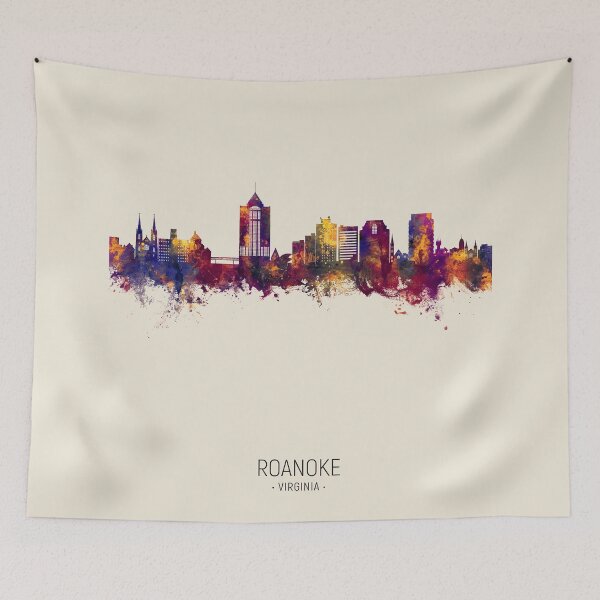 Item preview, Roanoke Virginia Skyline designed and sold by ArtPrints.