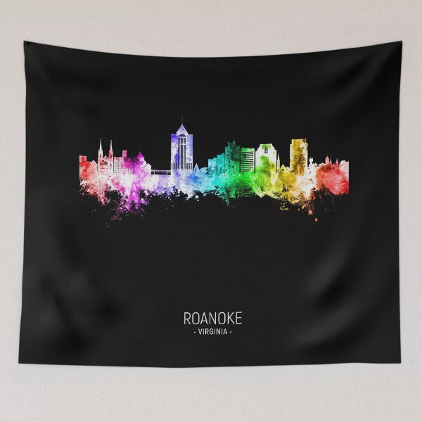 Item preview, Roanoke Virginia Skyline designed and sold by ArtPrints.