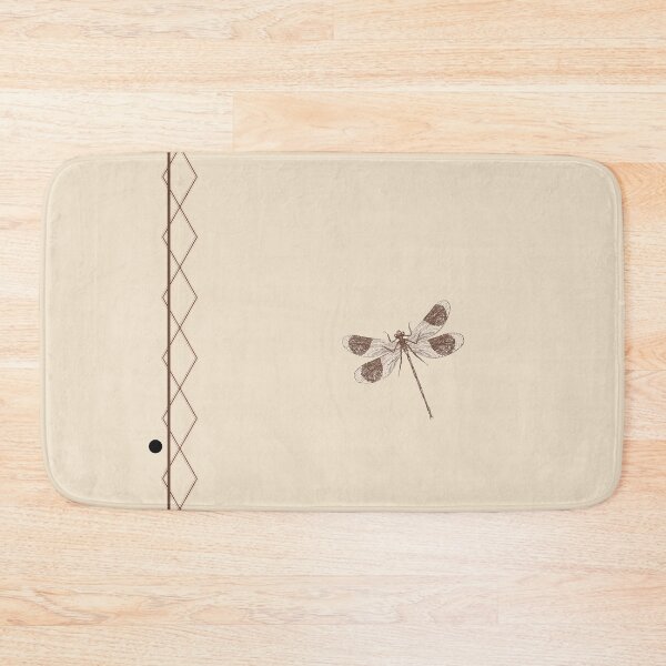Item preview, Antique Dragonfly Pattern on Cream Background with Hatched Line designed and sold by pbstylesetters.