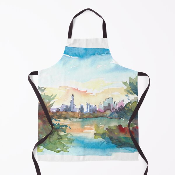 Item preview, New York Skyline View From Central Park With Pond designed and sold by artshop77.