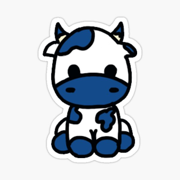 Blueberry Cow Stickers | Redbubble