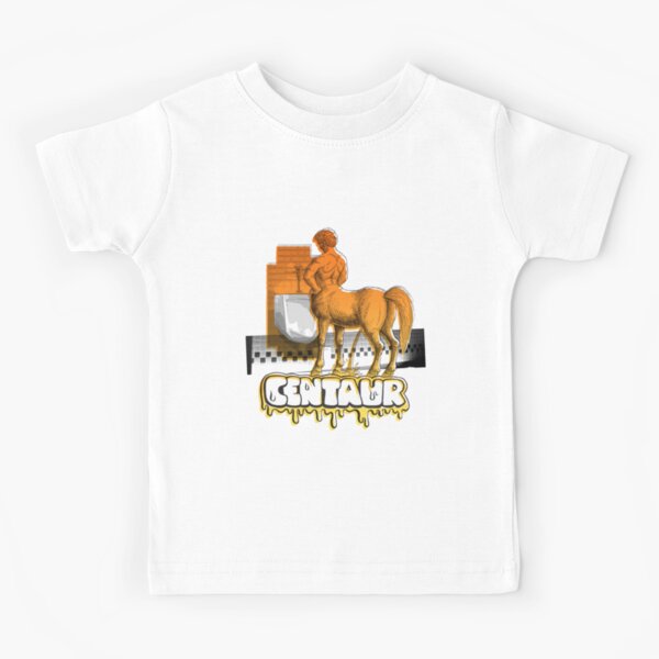 Centaur in the Men's Room Kids T-Shirt by Jeff Crosby