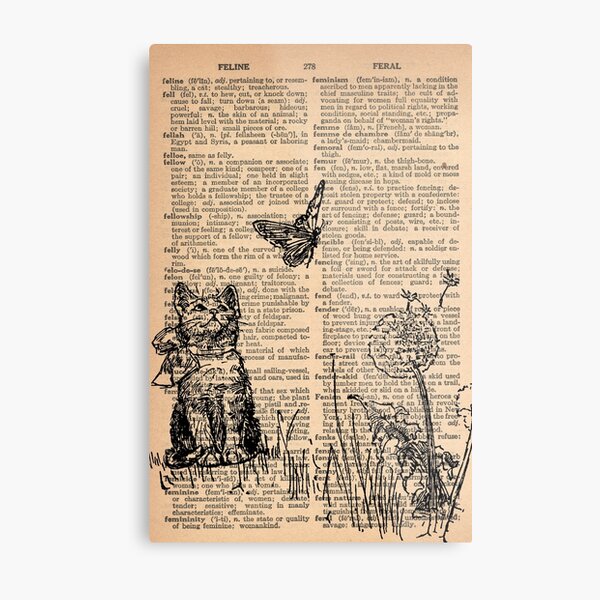 Diccionario Vintage Ratón Animal Impresión de Arte Pared Arte Original antiguo estilo de página