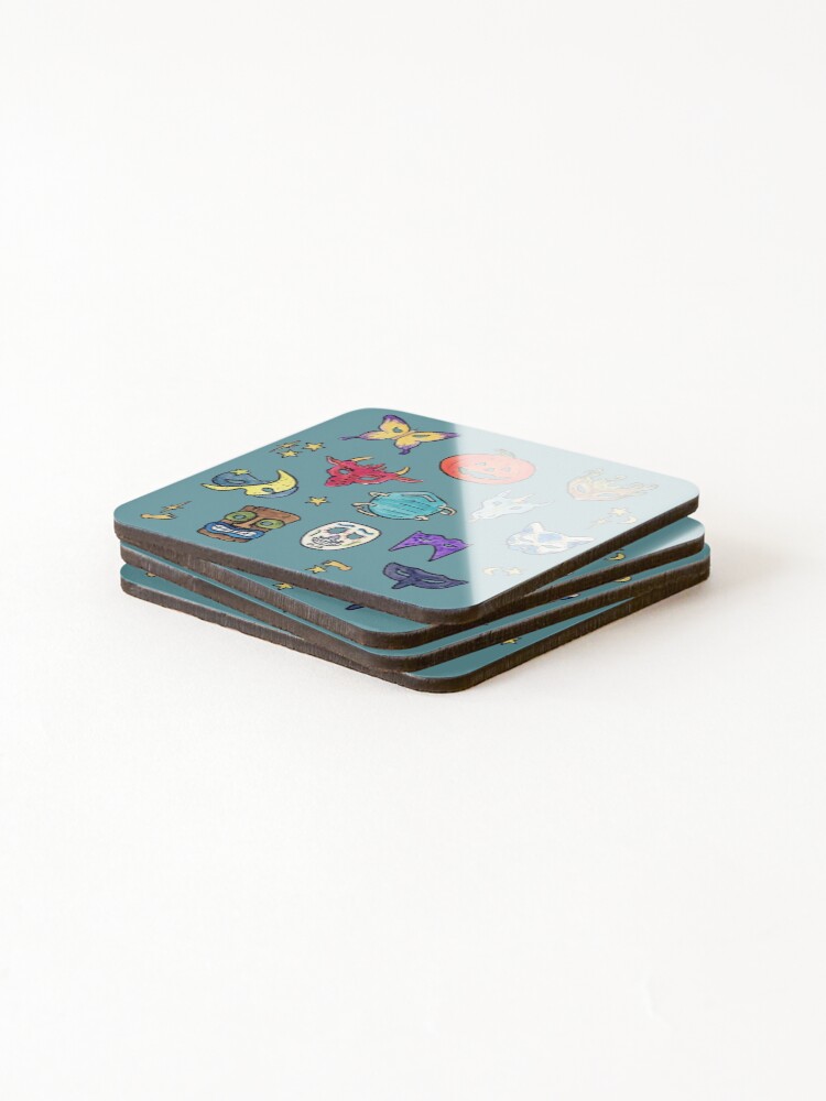 Thumbnail 4 of 5, Coasters (Set of 4), So Many Masks designed and sold by tymonardo.