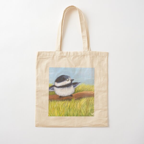 Chickadee Dee Cotton Tote Bag