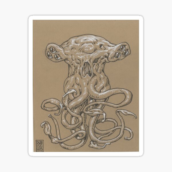 Cthulhu Sepiatoned Sticker