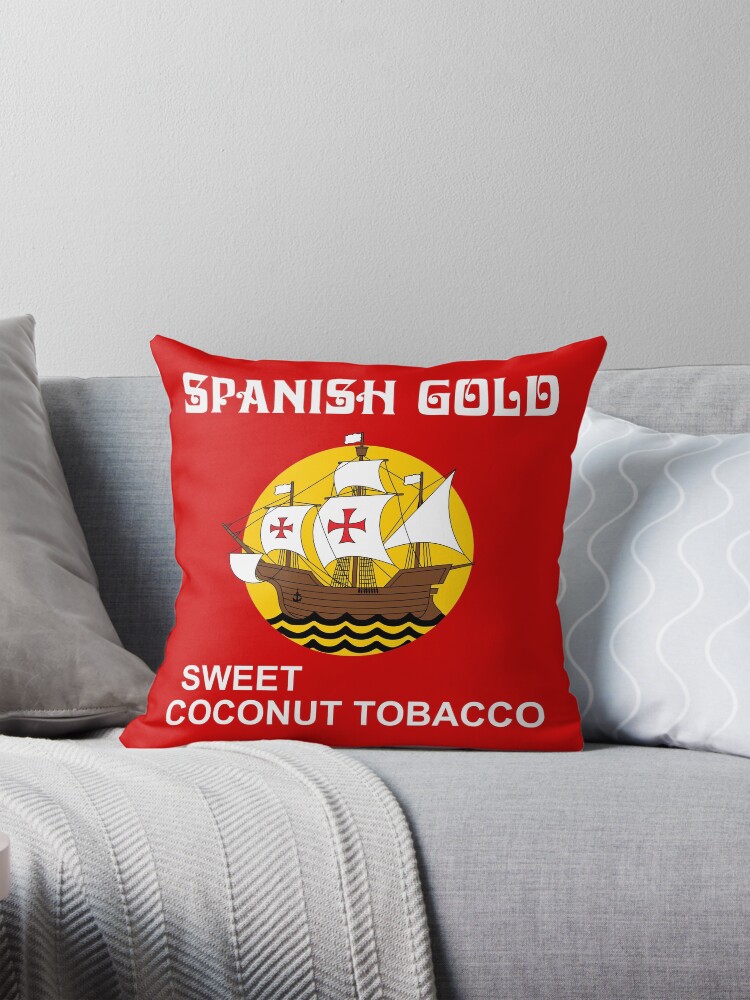 where to buy spanish gold sweet tobacco Retro 1960's 1970's Spanish Gold Sweet Coconut Tobacco Pillow