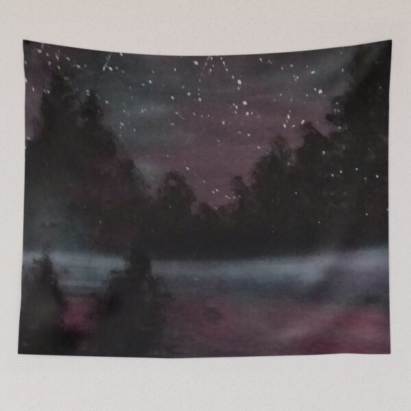 Item preview, Purple sunset filled with stars designed and sold by edwardtiptonart.