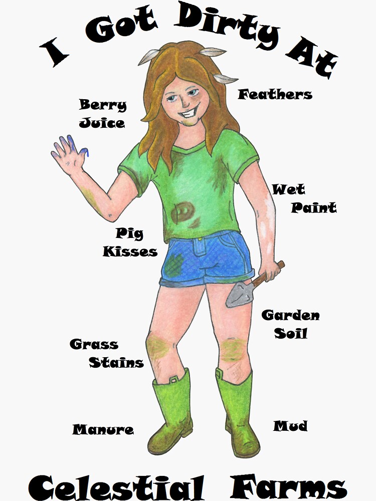 "Muck Girl Original (Better on Light Colors)" Sticker by