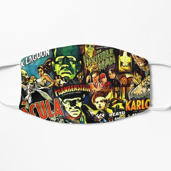 Horror cult universal monsters movies face mask Flat Mask