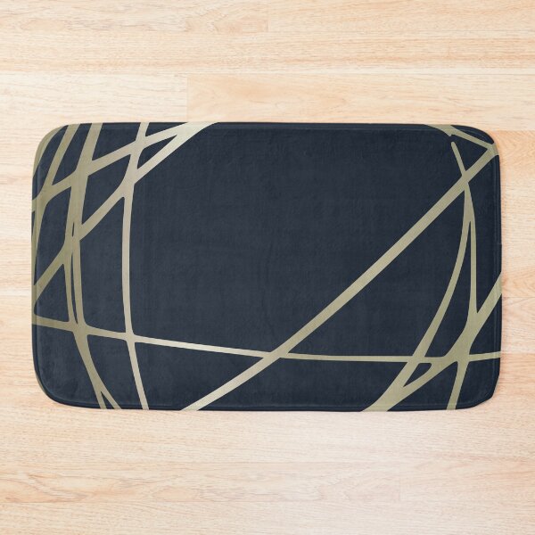 Item preview, Festive, Abstract, Blue and Gold, Stripes Pattern designed and sold by meggydesigns.