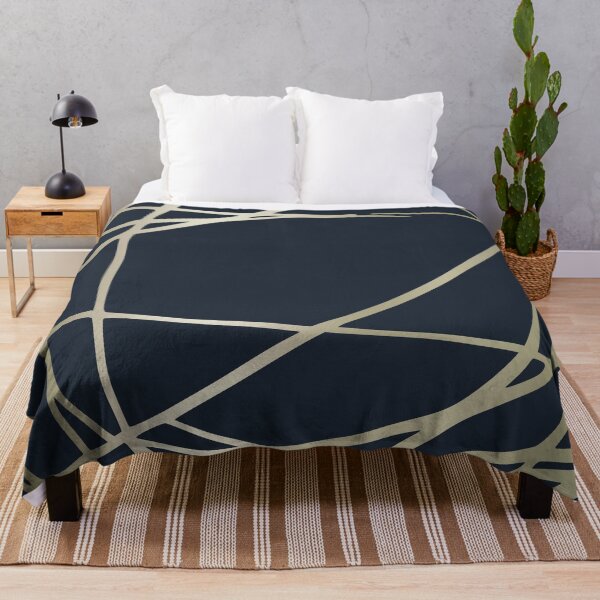 Item preview, Festive, Abstract, Blue and Gold, Stripes Pattern designed and sold by meggydesigns.