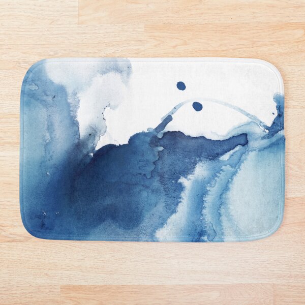 Item preview, Mar índigo azul, pintura de tinta abstracta designed and sold by PrintsProject.