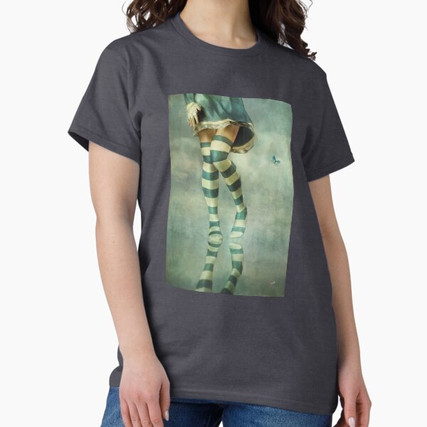 Item preview, Lovely Girl with Striped Socks designed and sold by Ana CB Studio.