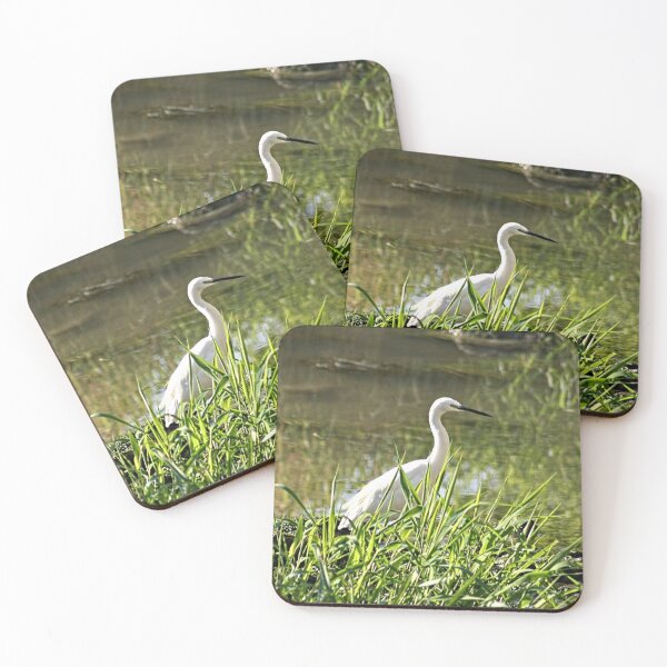 Item preview, White Egret Wading Bird Wetland designed and sold by Anna Lemos.