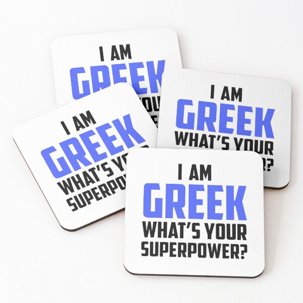 Item preview, I am Greek What's Your Superpower Black designed and sold by strous.
