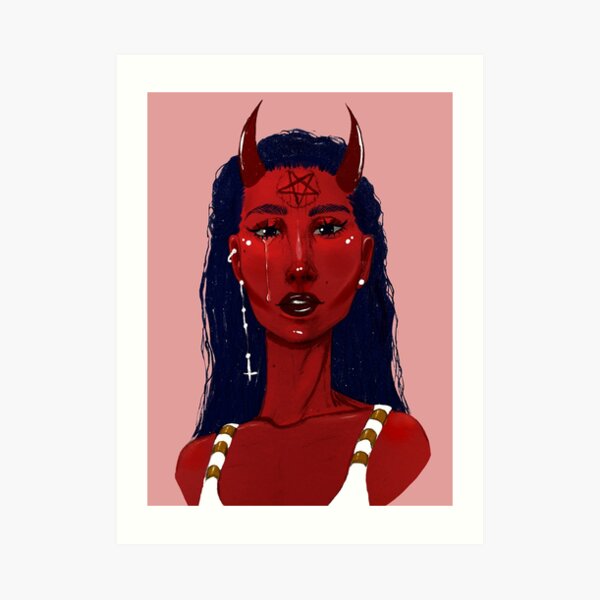 She-Devil Transparent Background Art Print
