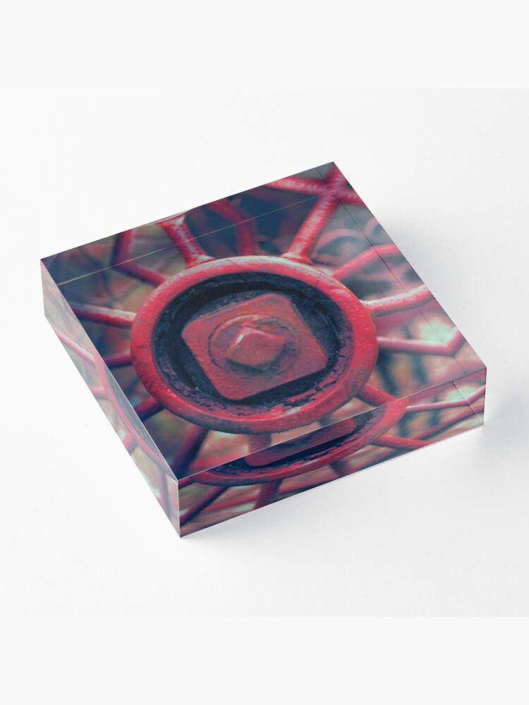Alternate view of Rusty Wheel Acrylic Block