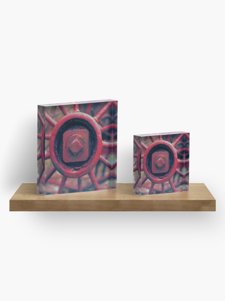 Alternate view of Rusty Wheel Acrylic Block