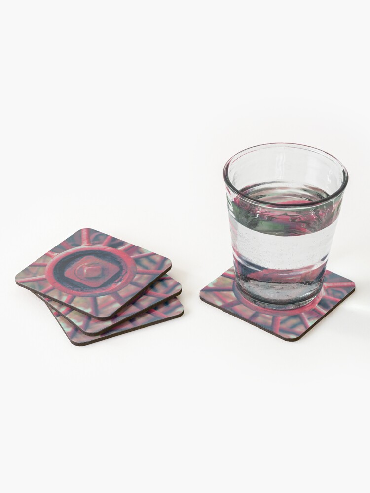 Alternate view of Rusty Wheel Coasters (Set of 4)