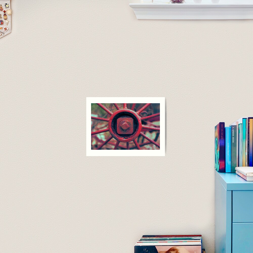 Rusty Wheel Art Print
